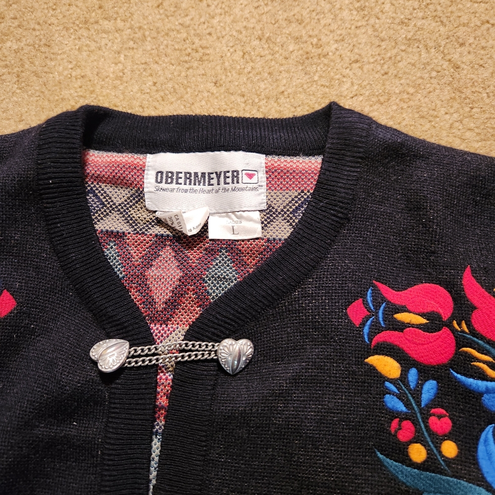Obermeyer Multicolor Patterned Crew Neck Sweater - image 2